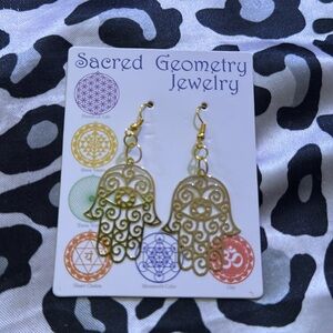 Sacred geometry earrings in gold color